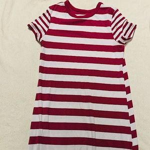 SMALL, red and white stripped body con dress!